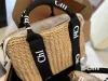 Woody Raffias Basket Straw Beach Designer Bag Luxurys Tote 2sizes