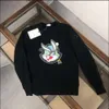 Fashion Casual Men's Monclair Autumn New Big Hat Sports Sweatshirt Rabbit Print Small Round Neck Top