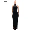 Garnitury Perl kantar zbiornikowy top+frędzle długa spódniczka moda moda dwa sztuki Ustaw damski strój pasujący do spódnicy żeńskie ubrania letnie