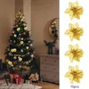 Dekorativa blommor 10st glitter jul konstgjorda träd dekoration xmas ornament för år garland diy krans