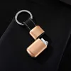 Metal Grinding Wheel Ignition Inflatable Open Flame Lighter Creative Outdoor Portable Mini Keychain Cigarette Lighter Men's Gift