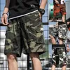 Men's Shorts Mens Y2k Pants Summer Outdoors Camouflage Overalls Large Size Sport Short Pant Loose Elastic Waist Tactical Cargo