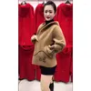 Women's Jackets 2023 Mom Imitation Mink Down Cropped Coat For Women Autumn Winter Thickened Spring Knitted Cardigan Hooded Butterfly Top