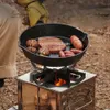 Mini Outdoor Brandhoutkachel Draagbare Camping Picknick BBQ Reizen Opvouwbare Roestvrij Staal Houtskool Koken Grill 231226