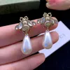 Designer Earring Pendant Pearl Bee Earring G Jewelry Pearl Teardrop Earring Engagement Earrings