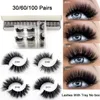 Visofree Wholesale Mink Eyelashes in Bulk 3D Mink Eyelashes With Tray No Box Fluffy Dramatic Lashes Cruelty Free False Eyelashes 231227