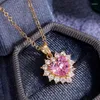 Colliers pendants Collier de coeur rose pour femmes collier Femme Femme Jewelry Collares Para Mujer en Accesorios Fashion coréenne esthétique mignonne