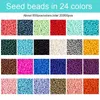 2mm Colored Seed Beads Kit Small Glass Beads Acrylic Letter Bead Set With Organizer Box For Jewelry Making Necklace Bracelet DIY 231227