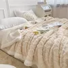 格子縞のベッド毛布の子供大人の暖かい冬の毛布と厚いウールフリーススローソファベッドカバー布団ソフトベッドスプレッド231227