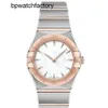 Omegawatch zegarek Panie Designer moda kwarc 28 mm minerał super mocny lustro Rose Gold Tiving Watch Luminous Water odporny na prosty wyrafinowany