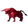 80CM Long Good Luck Bull Cow Home Decor Room Decoration 3D Paper Model Hand Made DIY Papercraft Origami Art Toys For Children 231227