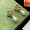 Designer Earring Pendant Pearl Bee Earring G Jewelry Pearl Teardrop Earring Engagement Earrings
