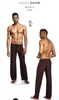 Men's Sleepwear Youth Summer Thin Home Pants Pajamas Solid Color Lace Loose Ice Silk Nylon Plus Size Yoga Pants.