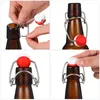 Dinnerware 12 Pcs Cover Bottles Stoppers Lids Sealing Caps Spring Swing Flip Metal For Beer Glass