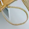 Xinfly Wholesale Stackable Hip Hop 18k Gold 2.00ctw Natural Diamond Square Iced Out Tennis Chain Bracelet