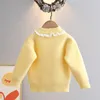 Baby Meisjes Kasjmier Trui Winter Kinderen Pluche Warme Hoge Kwaliteit Wollen Kleding 2-6Years Kinderen Peuter Cartoon Gebreid Vest 231226