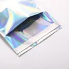 Saco de varejo autoadesivo de folha de alumínio Bolsa de folha para roupas Sacos expressos de embalagem de mercearia com cor holográfica fgn Eehbo Omptt