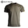 Men's T Shirts Summer Quick Dry T-shirt Men Short Sleeve Tactical Shirt Male Breathable Sport Tees Military Combat Tshirt Paintball Tops