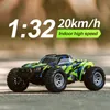S801 S802 Rc Car 1/32 2.4g Mini High-speed Remote Control Car Kids Gift For Boys Built-in Dual Led Lights Car Shell Luminous Toy 231226
