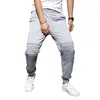Men's Pants Fashion Solid Color Pleated Sweatpants Overalls Casual Pocket Loose Fit Workout Outfits