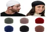 Vinter stickad muslimska män bön hattar varma manliga mössor mössa islamiska ramadan judiska kippah homme hatt men039s wrap head4477280