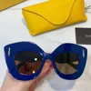 Retro -Bildschirm Sonnenbrille in Acetat LW40127I Modedesigner Damen Sonnenbrille Schwarzer Schmetterlingsrahmen Seiten Logo Lady Cat Eye Brille mit Originalbox Top -Qualität