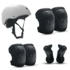 Attrezzatura da pattinaggio a rulli Scooter set di attrezzature per gli sport per esterni per adulti e per bambini, casco per protezione per protezione per protezione del gomito.