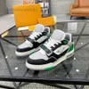 2024 Scarpe casual Designer Uomini Allenatore di sneaker di lusso Virgil Virgilkkin di alta qualità Lettere blu rossa verde di alta qualità Piattadiniera in pelle basse istruttori sportivi bassi