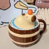 Capybara Cup Creative Cartoon Multi Purpose Cup Capybara Bucket Shaped Cup Coffee Cup Children's Birthday Present 231227