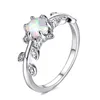 10 peças 1 lote joias de casamento da moda opala de fogo pedras preciosas anéis de prata rússia americana austrália mulheres anéis joias presente267a