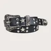 Belts Women Pin Buckle Belt Aesthetic Five-Pointed Star Studded Rivet Pants Decors Teens Girl Clothing Dropship