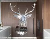 3D Mirror Wall Stickers Acrylic Sticker Big DIY Deer Decorative Mirror Wall Stickers For Kids Room Living Room Home Decor C10052408727392