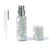 Dropshipping 10ml Bouteilles de parfum Mini Atomiseur rechargeable portable Vaporisateur coloré Direct en aluminium Auto-pompage Distributeur incrusté de diamants