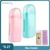 foreverlily 3in1 Pink Roll On Depilatory Wax Heater Face Body Hair Removal Epilator Wax Heating Machine with Waxing Strips Paper 231227