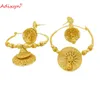 Adixyn India Hohlschung Bollywood Ethnische Ohrringe für Frauen Goldfarbe/Kupferhandbuch Juwelier Religiöse Aktivitäten N032910 231227