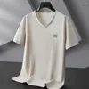 Camisetas para hombre llegada moda Suepr grande verano algodón manga corta suelta cuello pico camiseta talla grande XL 2XL 3XL 4XL 5XL 6XL 7XL