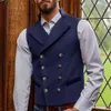 Men's Double Basted Suacte Colet Moda Casual Slim Fit Business Office Top Wedding Best Man Roupas