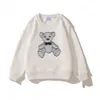 Designer Filles Garçons Sweat À Capuche Enfants Automne Hiver Sweats À Capuche Enfants Coton Sweatershirt Dessin Animé Ours Classique Motif À Carreaux Vêtements SDLX Chance