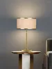 Lampes de table Copper American Amaring Straight Pole lampe chambre à coucher Light Nordic Luxury Study Mariage Salle Cadeau de bureau