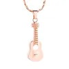 Chains Guitar Crémation Bijoux Musical Urn Colliers pour cendres Men Femmes Mémorial en acier inoxydable Keepsake