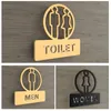 Acryl Kreatives modernes Toilettenschild Badezimmer Waschraum WC Türschilder Frauen Männer Symbol für öffentliches Büro el Restaurant 231226