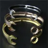 Support Dropship Nowy design Klucz Banka Bangle 316L Stal nierdzewna chłodna bransoletka splotów 2103303021