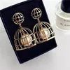 Baumeln Kronleuchter Frauen Ohrringe Schmuck Mode Gold Lange Große Perlen Pendientes Mujer Moda Brincos Boucle D'Oreille Femme 234h