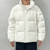 Spot winter clothing new white standing collar embroidered thickened men's down jacket