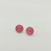 2023 Luxury quality Charm round shape stud earring with pink color in 18k gold plated have box stamp PS7509A319s