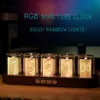 Digital Nixie Tube Clock med RGB LED -glöd för skrivbordsdekoration. Lyxboxförpackningsgåva. 231227