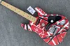 Guitar Electric Guitar Relic Pizza Floyd Rose Vibrato Bridge, Red Frank 5150, White and Black Light, Edward Eddie van Halen, Nvio Gladys