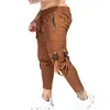 Men's Pants Autumn Casual Loose Sport Street Large Size High Straight Leg Bandage Overalls Trousers Clothing