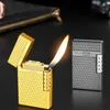 Popular Metal lighter Relief Butane No Gas High Fire Lighter Portable Outdoor Windproof Cigar Lighter Candle Gift for Men