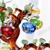 Decoraties Kerstversiering 40mm Jaar Kerstboom Hangend Geslepen Kristalglas Appel Ornamenten Decoratie 2021 Navidad Gordijnen Thuis Nat